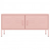 Mueble para TV de acero rosa 105x35x50 cm 2