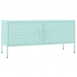 Mueble para TV de acero verde menta 105x35x50 cm H