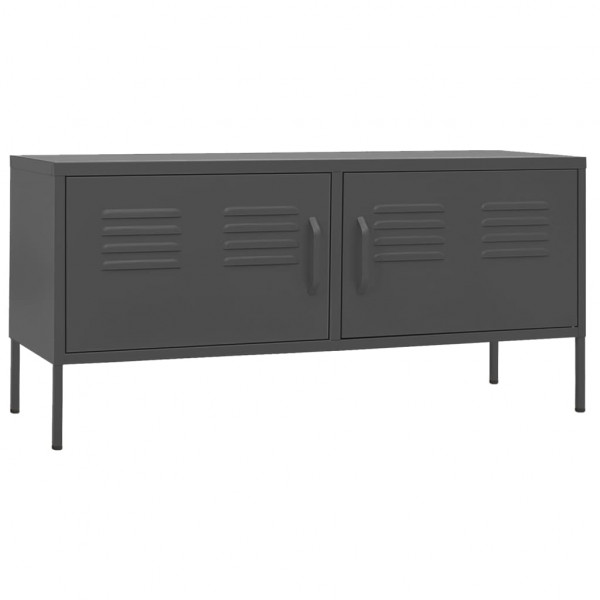 Mueble para TV de acero gris antracita 105x35x50 cm M 2