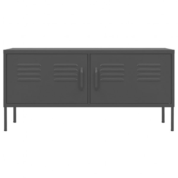 Mueble para TV de acero gris antracita 105x35x50 cm M 5