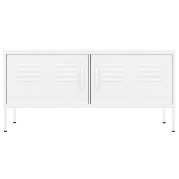 Mueble para TV de acero blanco 105x35x50 cm M 3