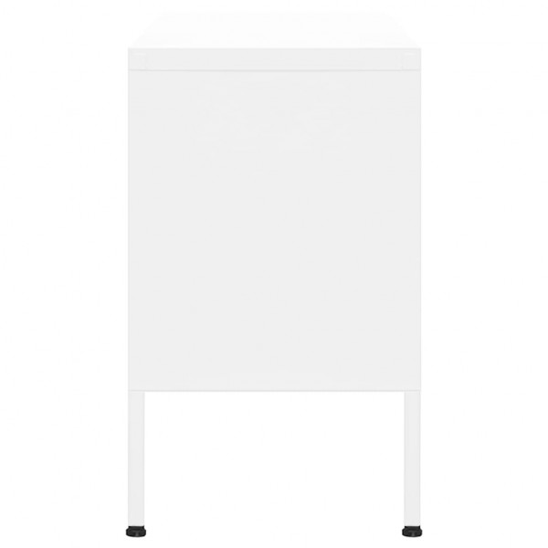 Mueble para TV de acero blanco 105x35x50 cm M 4