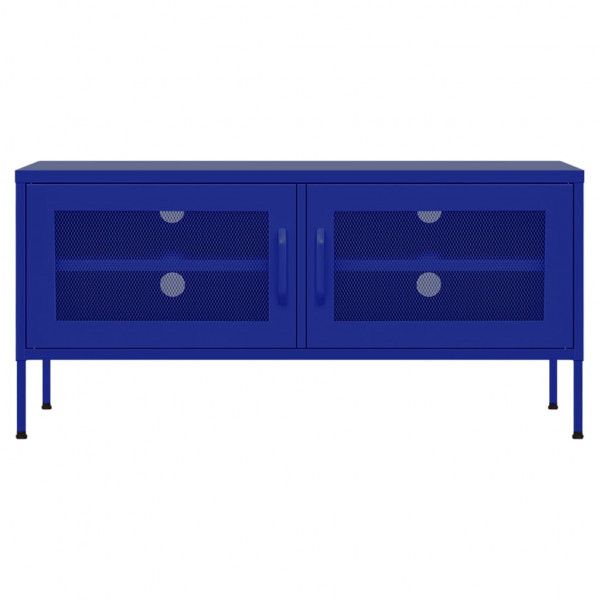 Mueble para TV de acero azul marino 105x35x50 cm M 4