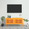 Mueble para TV de acero amarillo mostaza 105x35x50 cm 1