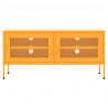 Mueble para TV de acero amarillo mostaza 105x35x50 cm 4