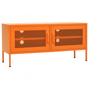 Mueble para TV de acero naranja 105x35x50 cm H