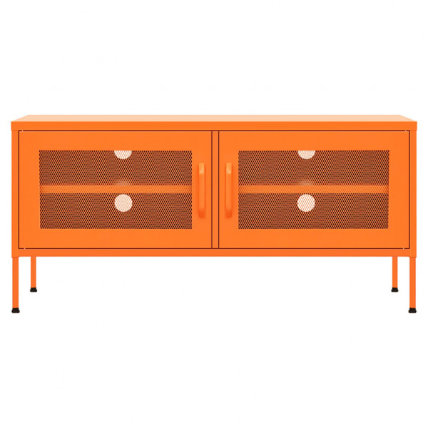 Mueble para TV de acero naranja 105x35x50 cm M 4