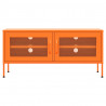 Mueble para TV de acero naranja 105x35x50 cm 4
