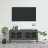 Mueble para TV de acero gris antracita 105x35x50 cm 1