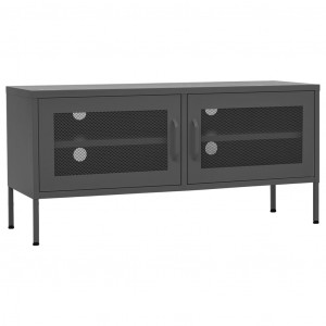 Mueble para TV de acero gris antracita 105x35x50 cm H