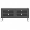Mueble para TV de acero gris antracita 105x35x50 cm 4