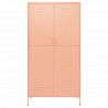 Armario de acero rosa 90x50x180 cm 3