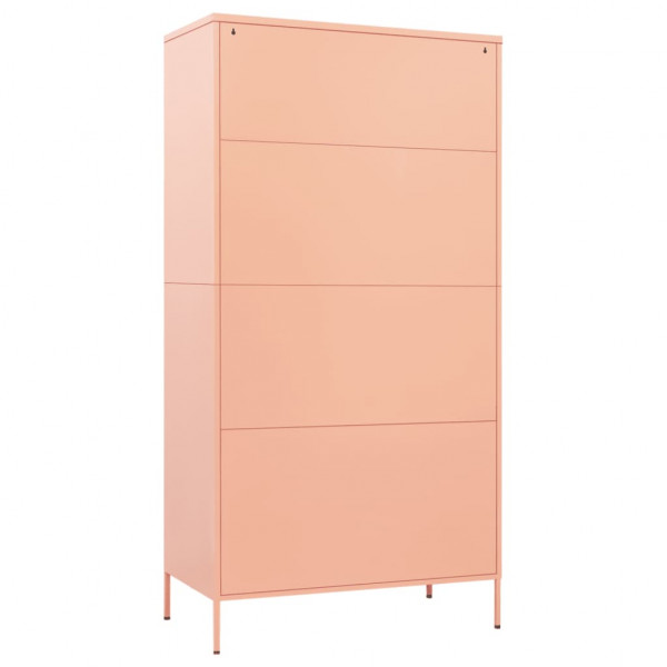 Roupeiro 90x50x180 cm aço rosa M 5