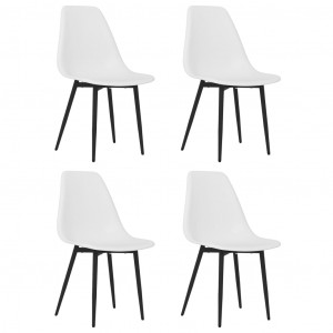Sillas de comedor 4 unidades blancas PP H