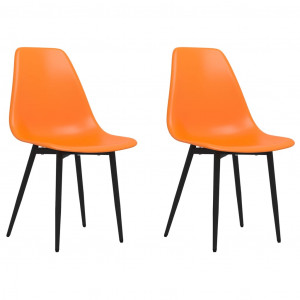 Cadeiras de jantar 2 pcs PP laranja H