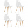 Cadeiras de jantar 4 pcs PET transparente 2