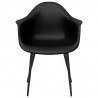 Sillas de comedor 4 unidades negras PP 4