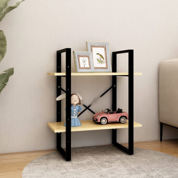 Estante com 2 prateleiras 60x30x70 cm pinho maciço M 3