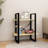 Estante com 2 prateleiras 60x30x70 cm pinho maciço 3