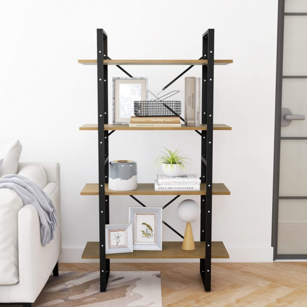 Estante com 4 prateleiras 80x30x140 cm pinho maciço M 3