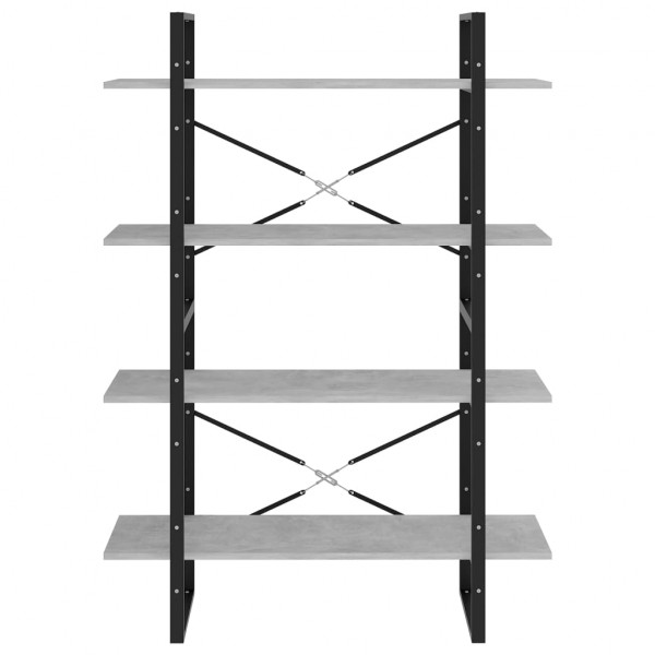 Estante 4 prateleiras derivados de madeira cinzento cimento M 5