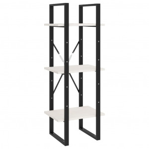 Estante c/ 3 prateleiras 40x30x105 cm pinho maciço branco H