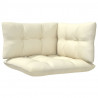3 pcs conjunto lounge jardim c/ almofadões creme pinho maciço 5