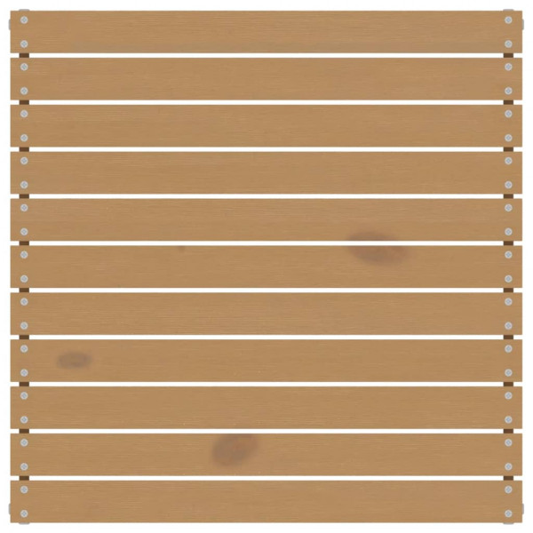 3 pcs conjunto lounge jardim c/ almofadões creme pinho maciço M 5