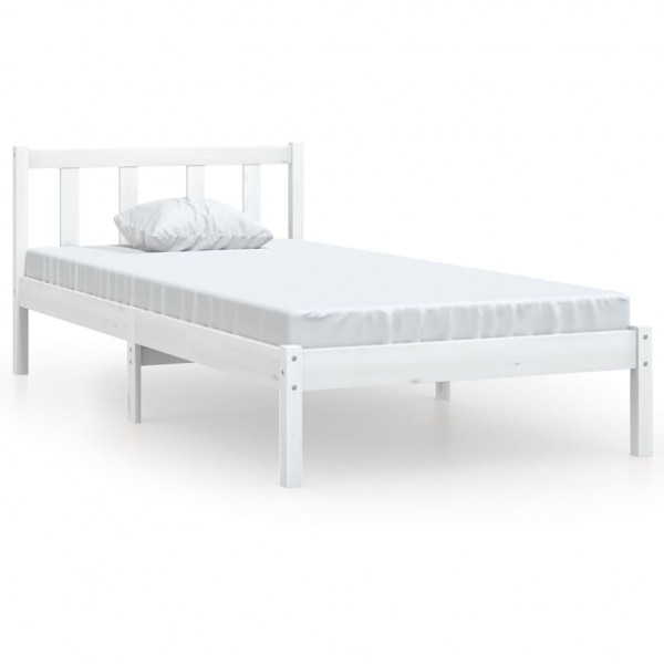 Estructura de cama madera maciza de pino individual 90x190 cm M 2