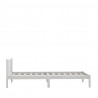 Estrutura de cama solteiro 90x190 cm pinho maciço branco 4