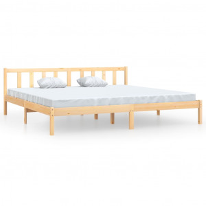 Estructura de cama madera maciza de pino Super King 180x200 cm H