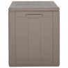Caja de almacenaje para jardín 180 L PP ratán marrón 4
