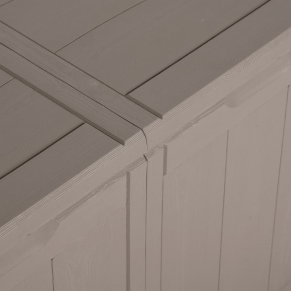 Caja de almacenaje para jardín 180 L PP ratán marrón M 5