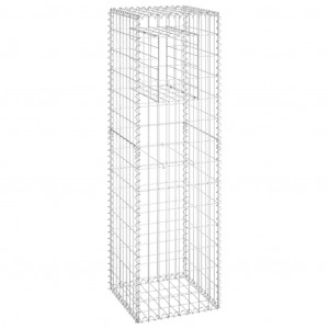 Cesta poste de gaviones de hierro 40x40x140 cm H