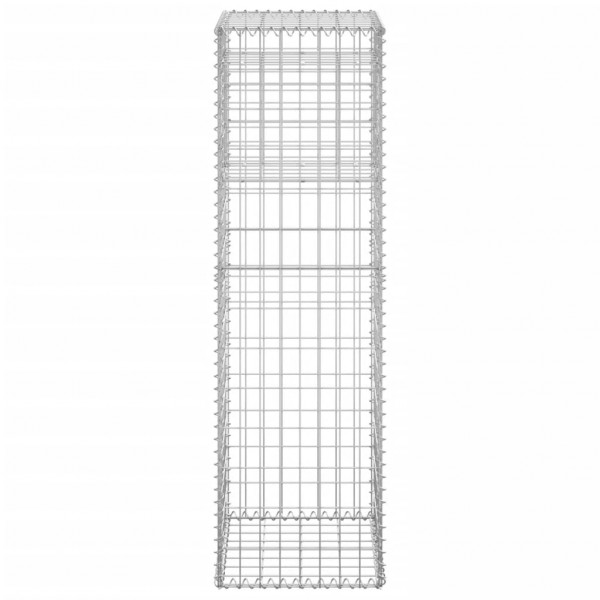 Cestas postes de gaviones 2 unidades hierro 40x40x140 cm M 5