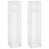 Cestas postes de gaviones 2 unidades hierro 40x40x180 cm 2