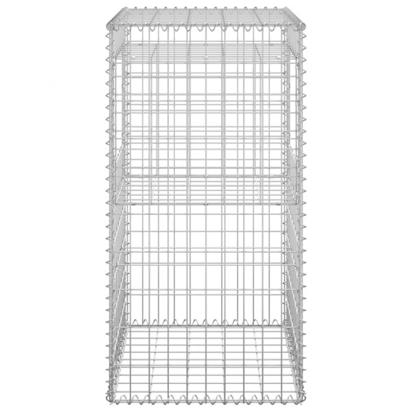 Cestas postes de gaviones 2 unidades hierro 50x50x100 cm M 5