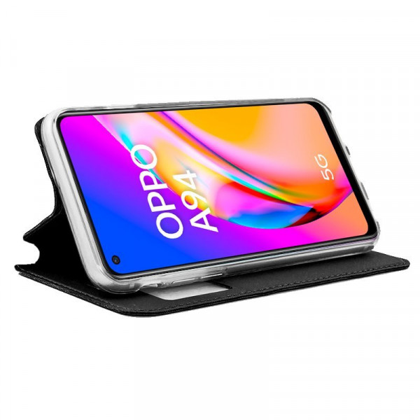 Funda COOL Flip Cover para Oppo A94 5G / Reno 5Z Liso Negro M 2