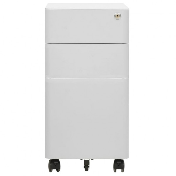 Armario archivador móvil acero gris claro 30x45x59 cm M 2