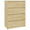 Armario auxiliar madera maciza de pino 60x36x84 cm 2