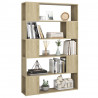 Librería separador contrachapada roble Sonoma 100x24x155 cm 3
