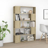 Librería separador contrachapada roble Sonoma 100x24x155 cm 4