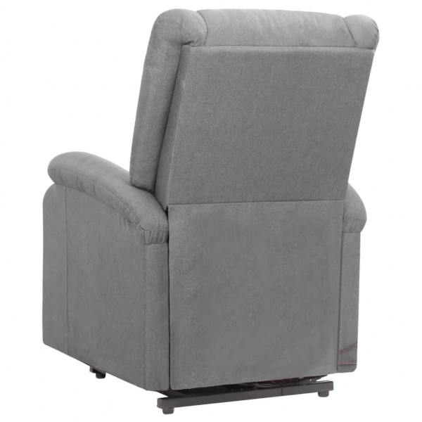 Sillón de masaje elevable tela gris claro M 4