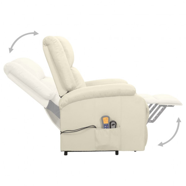 Poltrona de massagens tecido cor creme M 5