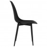 Sillas de comedor 6 unidades negras PP 5