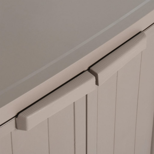 Móvel arrumação p/ jardim 65x45x88cm PP aspeto madeira castanho M 5