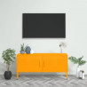 Mueble para TV de acero amarillo mostaza 105x35x50 cm 1