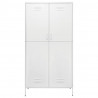 Armario de acero blanco 90x50x180 cm 3