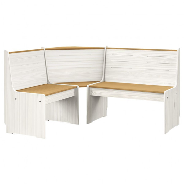 Muebles de jardín 3 pzas madera maciza pino marrón miel blanco M 3