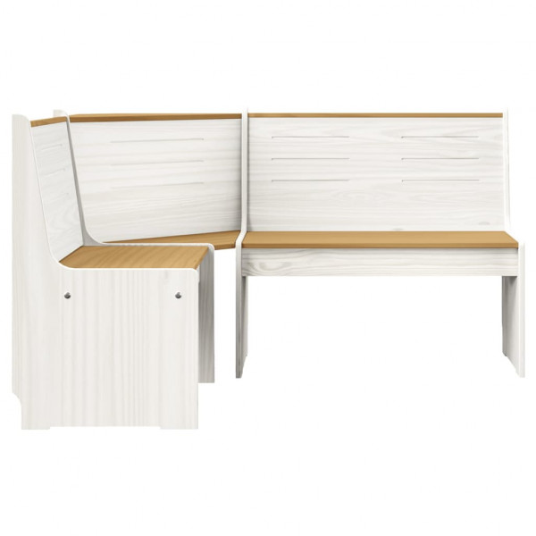 Muebles de jardín 3 pzas madera maciza pino marrón miel blanco M 4